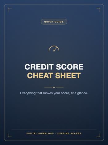Credit Score Cheat Sheet cover
