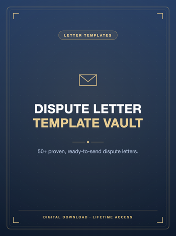 Dispute Letter Template Vault cover